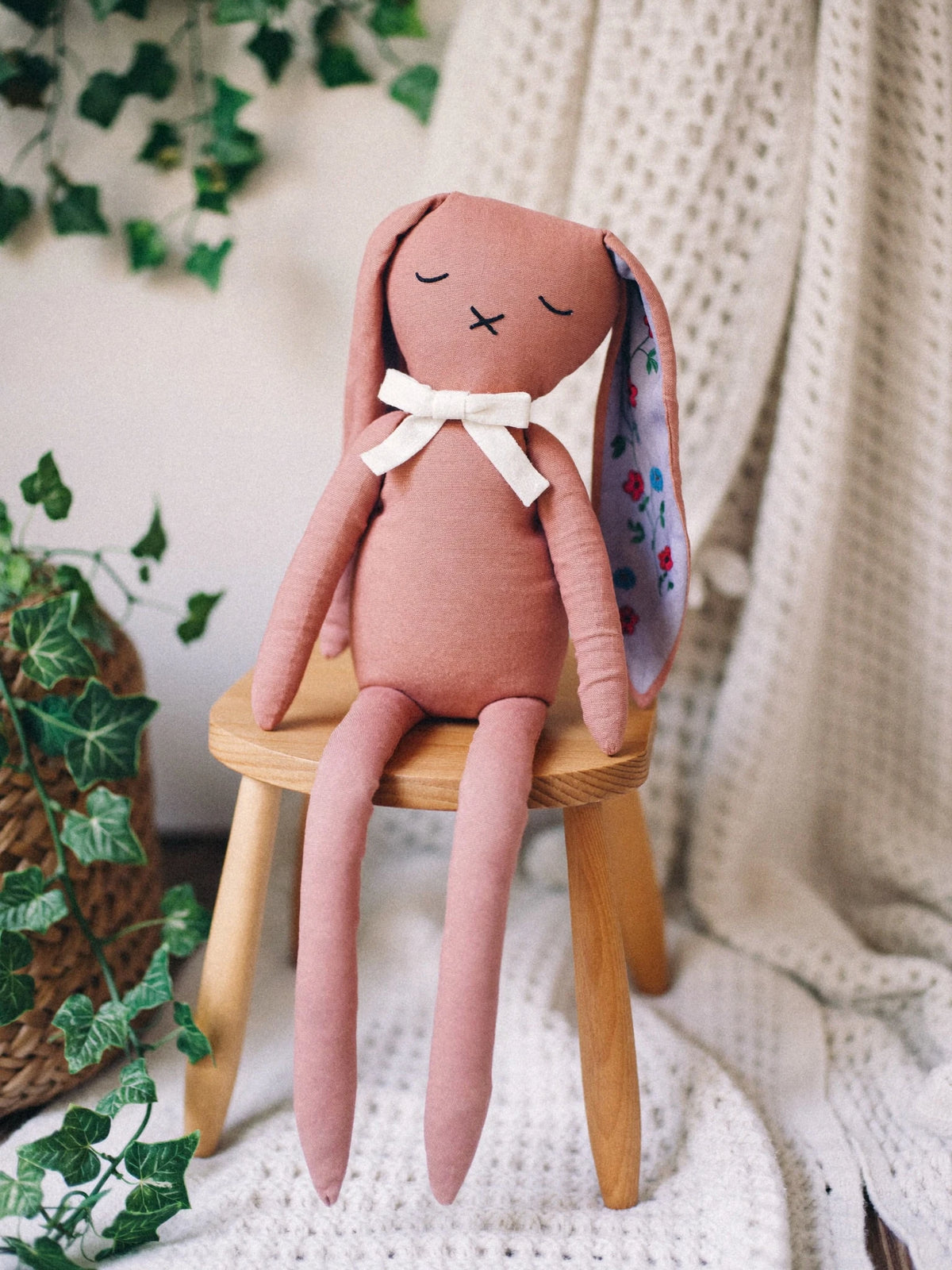 Floral Ear Bunny Doll