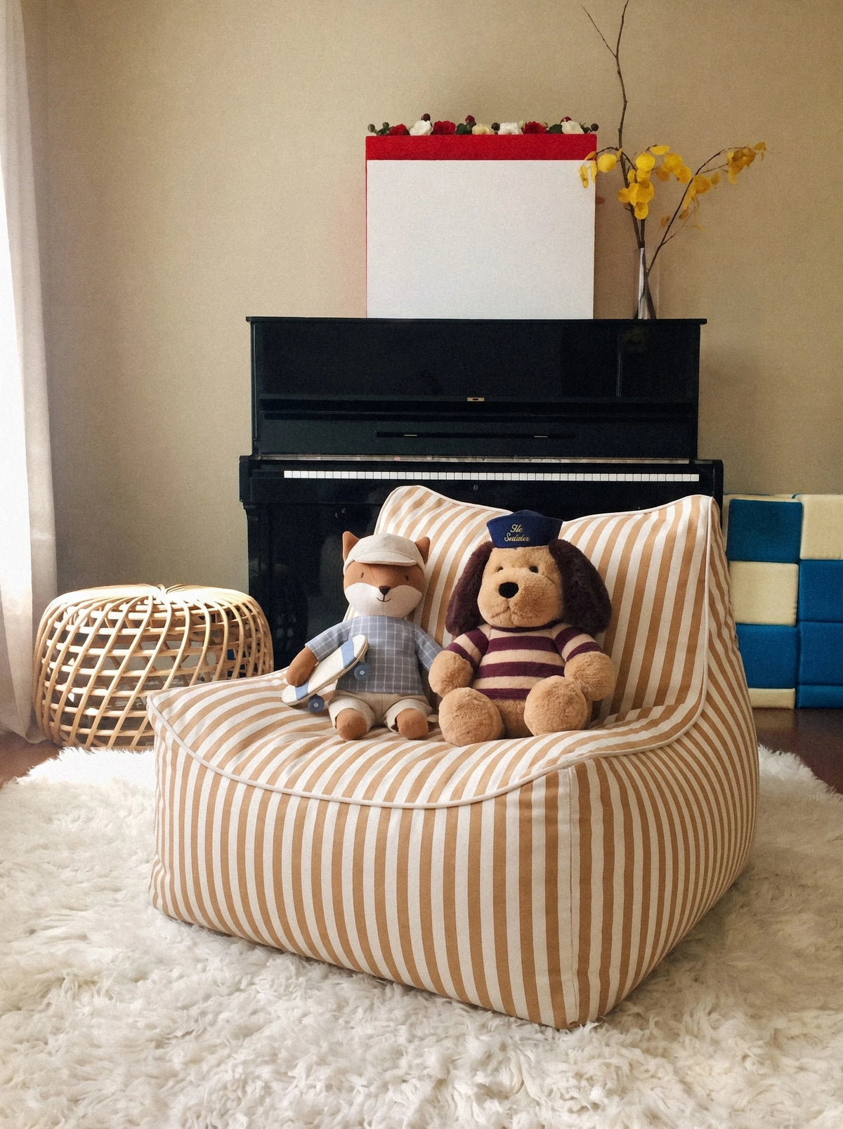Striped Kids Bean Bag Set